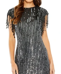 Mac Duggal Women's Embellished Fringe Gown