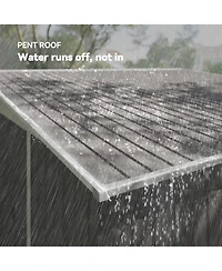 Outsunny 11' x 9' Metal Outdoor Storage Shed with Lockable Doors,