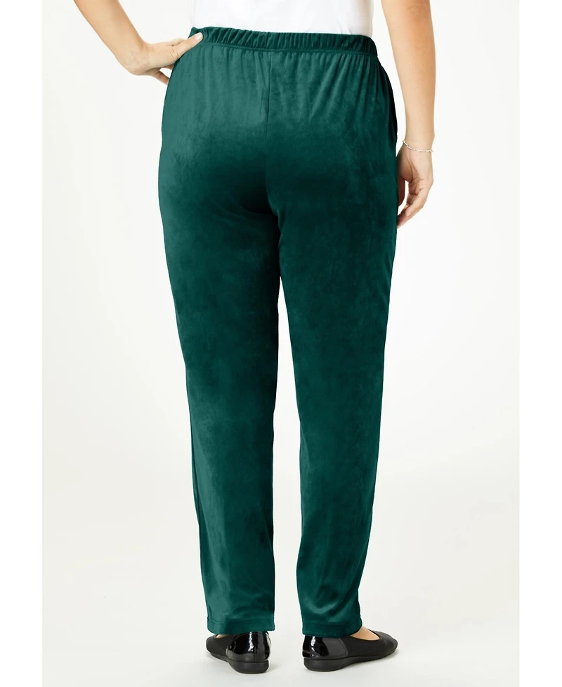 Woman Within Plus Velour Pant