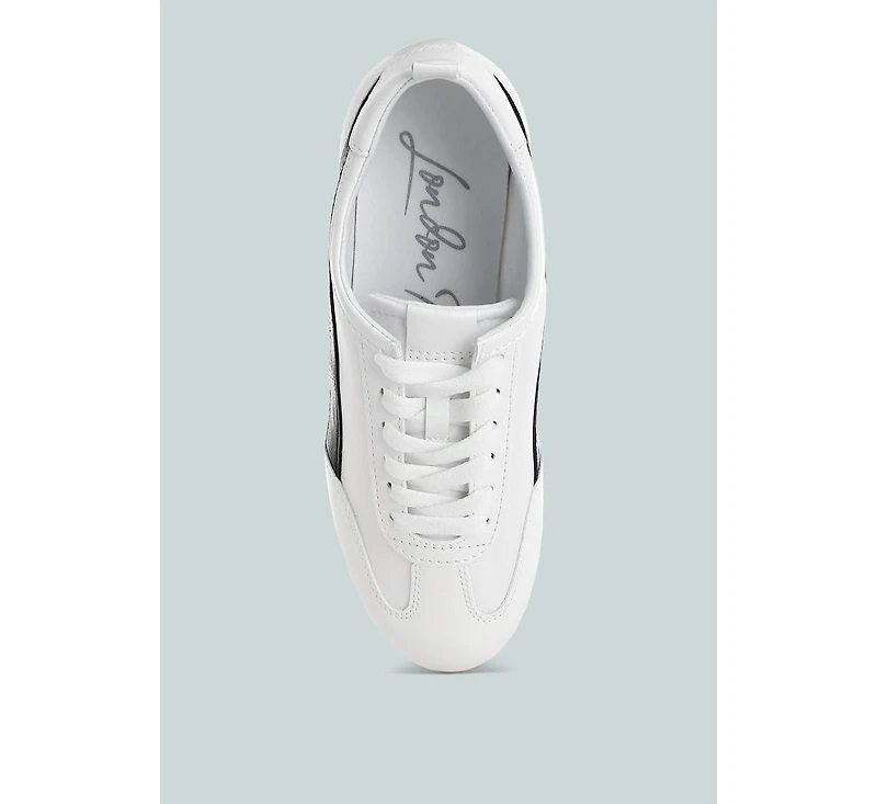 Montek Faux Leather Lace-Up Sneakers Women