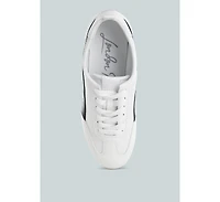 Montek Faux Leather Lace-Up Sneakers Women