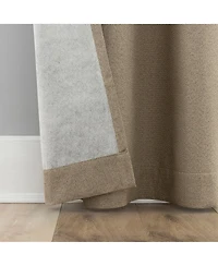 Sun Zero Parsons Herringbone Magnetic Closure 100% Blackout Rod Pocket Curtain Panel Pair