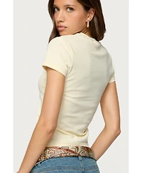Edikted Womens Papaya T Shirt