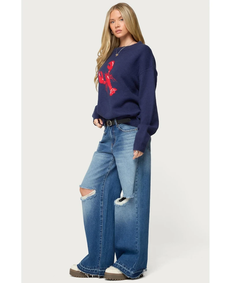 Edikted Women's Don'T Be Shellfish Knit Sweater