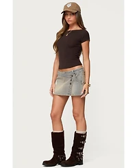 Edikted Womens Becca Boat Neck Top