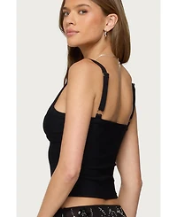 Edikted Women's Karin Cut Out Ribbed Tank Top
