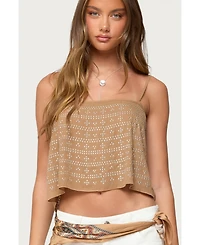Edikted Womens Sunna Studded Top