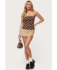 Edikted Women's Polka Dot Built Bra Tube Top