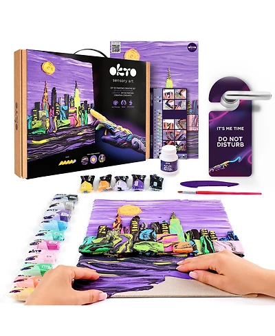 Okto 3D Clay Painting — New York Skyline ( 16×12 in) — Ages 14+