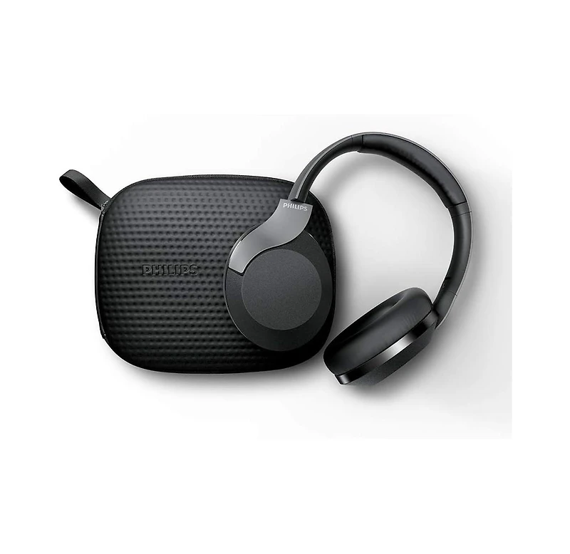 Philips Audio Performance, Active Noise Cancelling, Bluetooth 5.0 Over-Ear Headphones with Google Assistant (Black) TAPH805BK