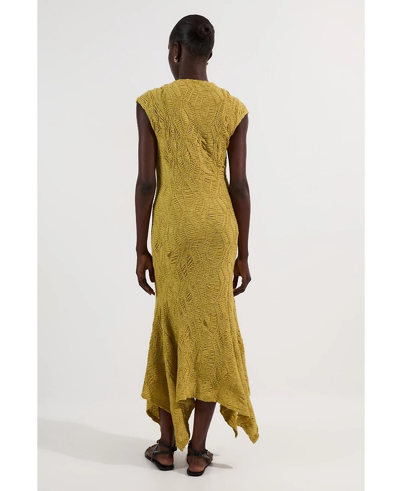 Karen Millen Women's Sleeve Trim Detail Jersey Maxi Dress