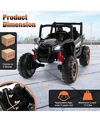 24V Kids Ride on Utv with 4 x 100W Powerful Engine Remote Control High/Low Speed