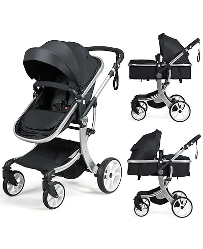 Costway Baby 2-in-1 Stroller High Landscape Stroller w/ Reversible Seat