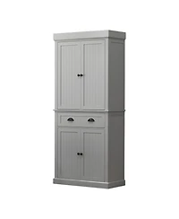 Slickblue Tall Kitchen Storage Cabinet with Doors and Shelves for Pantry and Dining Room