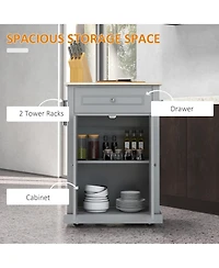 Slickblue Spacious Freestanding Kitchen Storage Cabinet with Adjustable Shelves for Pantry