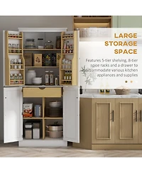Slickblue Spacious Kitchen Storage Cabinet with Adjustable Shelves and Durable Design