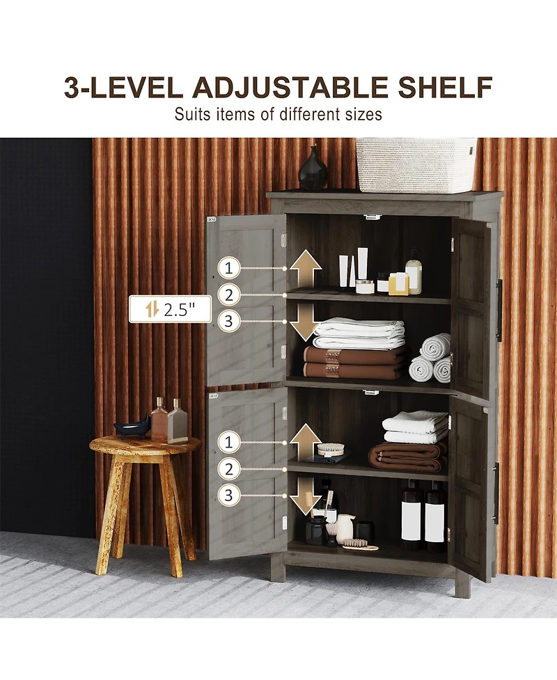 Space Saving Bathroom Floor Cabinet with Stylish Design for Modern Bathrooms