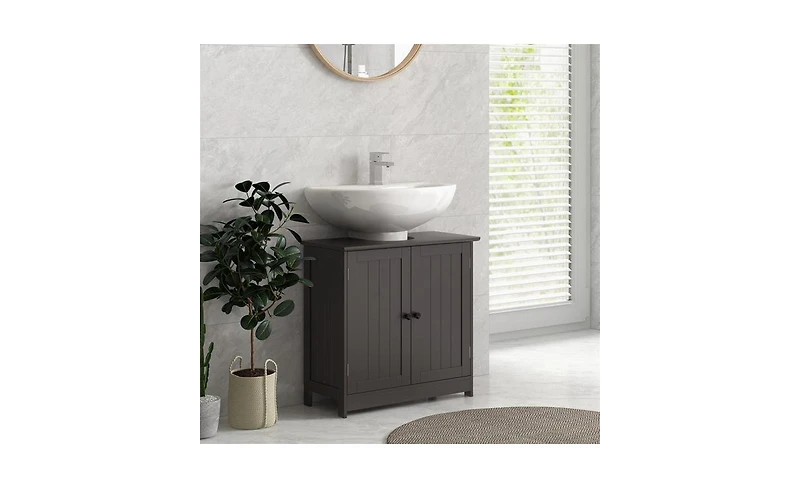 Pedestal Sink Storage Cabinet with Shelves for Bathroom Organization and Space Saving