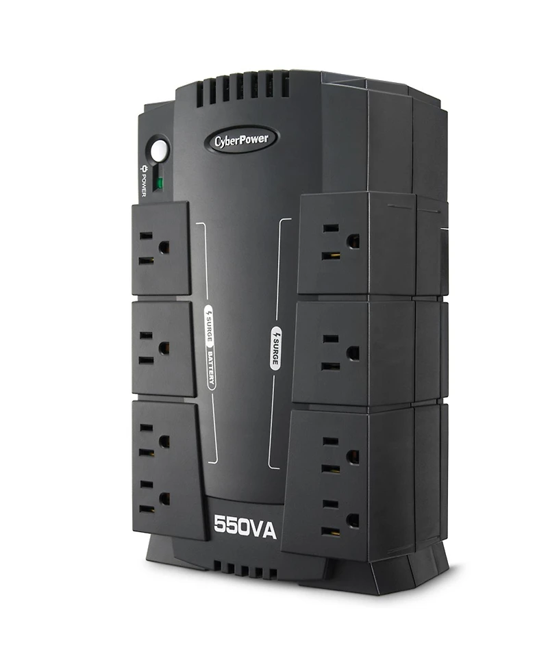 CyberPower Standby Series CP550SLG 550VA / 330W Simulated Sine Wave Ups, 8 Outlets / Usb Port
