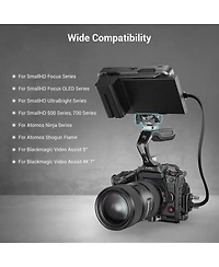 SmallRig Swivel and Tilt Adjustable Monitor Mount with Cold Shoe Mount, Locating Pin, 1/4" Thread