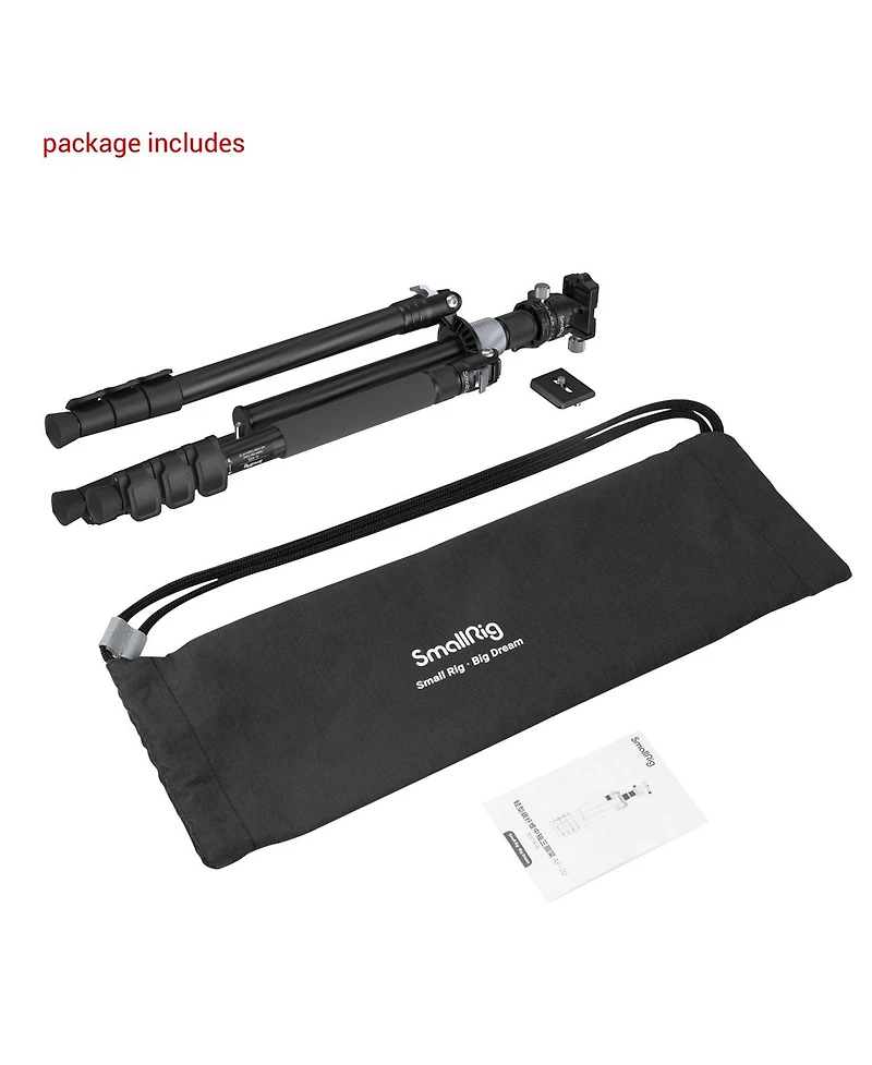 SmallRig Ap-20 4-Section Carbon Fiber Tripod with Ball Head and Center Column