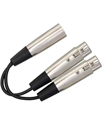 Hosa Technology Hosa Yxf-119 XLR3M to Dual XLR3F Y Cable, 6 Inch