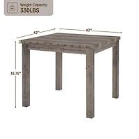 Morden Fort 3-Piece Farmhouse Rustic Counter Height Dining Table Set, Wooden Dinette Set For 2