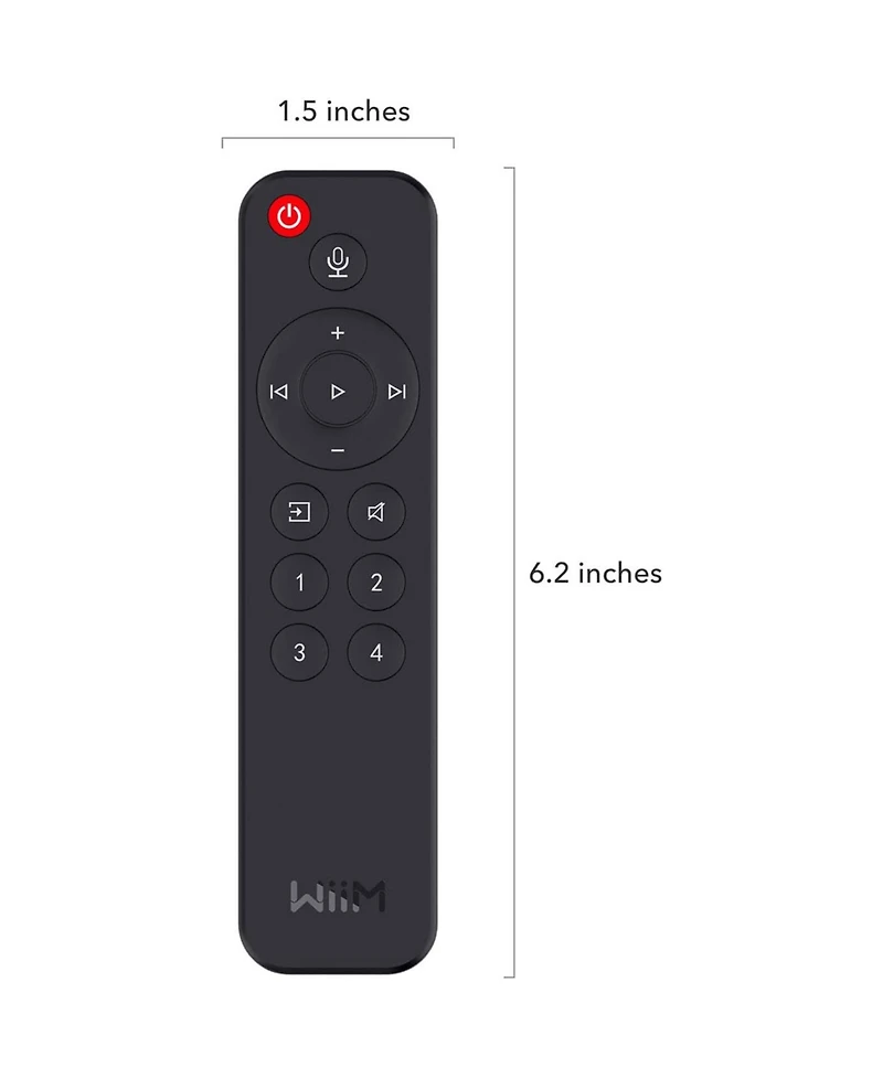 WiiM Voice Remote for WiiM Mini and Pro Audio Streamer, Push-to-Talk, 4 Music Preset Buttons