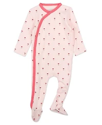 MeMoi Baby Girls "Plant Your Dreams And Grow Happy" Floral Pointelle Footie