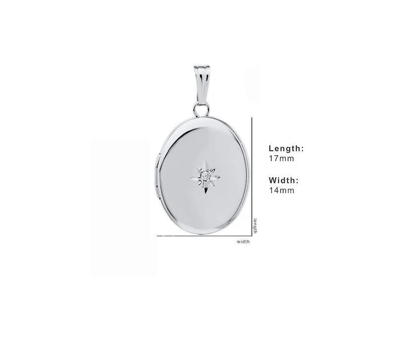 Drs, Inc 925 Sterling Silver 14mm Polished Locket for Women
