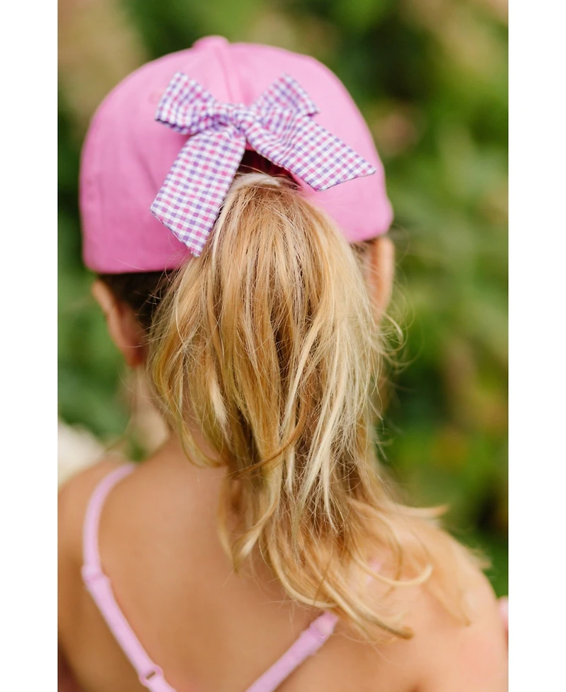 Bits & Bows Girls' Cowboy Boot Bow Baseball Hat Pink