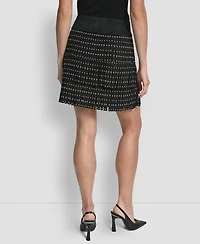 Dkny Women's Fringe Detail Mini Skirt