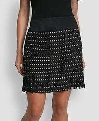 Dkny Women's Fringe Detail Mini Skirt