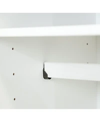 Palace Imports 100% Solid Wood Urban 4-Door Wardrobe with Mirrored Doors