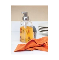 iDesign Acrylic Kitchen Sink Caddy with Soap Dispenser - Clear/Brushed Nickel