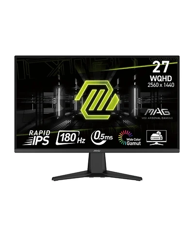 Msi Mag 275QF 27" 16:9 Wqhd 180Hz Ips Led Hdr Gaming Monitor, Metallic Black
