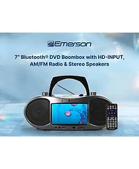 Emerson Edl-2560H Bluetooth Boombox Dvd Player with 7'' Lcd Screen and Radio