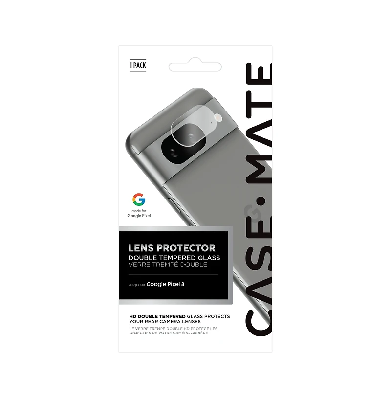 Case-Mate Rear Camera Lens Glass Protector for Google Pixel 8-Clear