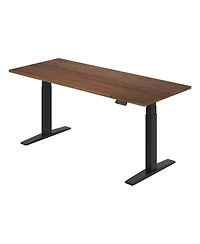 Flexispot E7-commercial W Electric Adjustable Standing Desk, Black Walnut Top