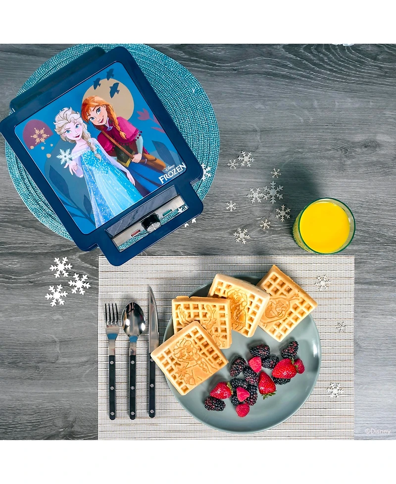Uncanny Brands Disney Frozen Elsa, Anna, and Olaf Deluxe Waffler - Your Favorite Frozen Characters on Your Waffles