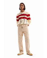 Desigual Men's Trousers with floral details