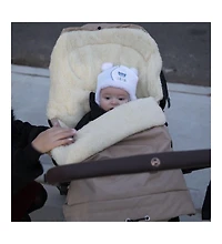 Cover Baby Baby Cover 0-3 Years Scandinavian Organic Wool Adjustable Footmuff in Beige