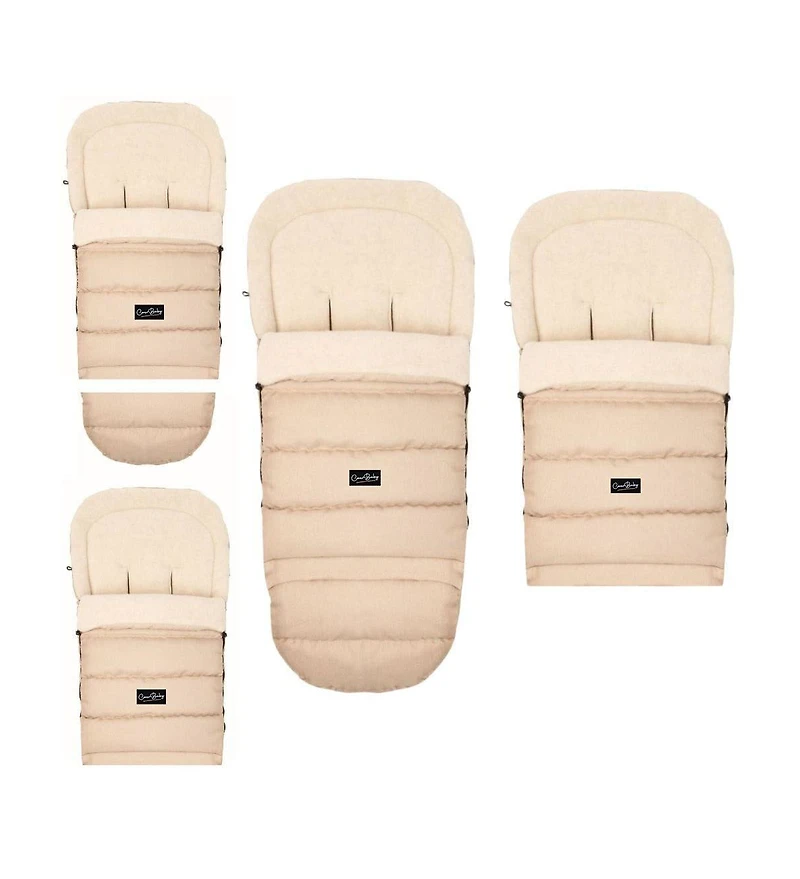 Cover Baby Baby Cover 0-3 Years Arctic Organic Wool Adjustable Footmuff in Beige