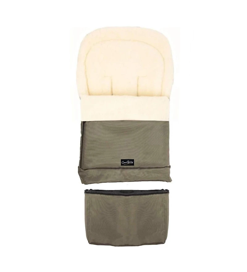 Cover Baby Baby Cover 0-3 Years Scandinavian Organic Wool Adjustable Footmuff in Olive