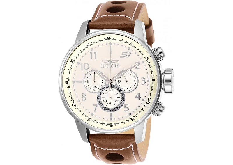 Invicta Men's 25724 S1 Rally Quartz Chronograph Ivory Dial Watch