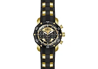 Invicta Men's 28754 Pro Diver Quartz Chronograph Black, Gold Dial Watch