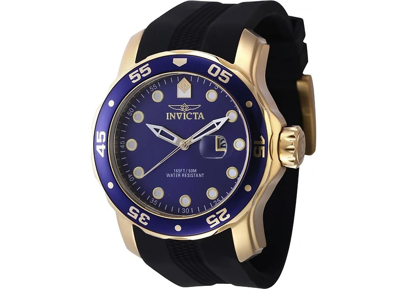 Invicta Men's 45737 Pro Diver Quartz 3 Hand Blue Dial Watch