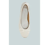 Fearless Satin Bow Embellished Ballerinas Women