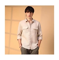 Campus Sutra Men's Solid Utility Shirt