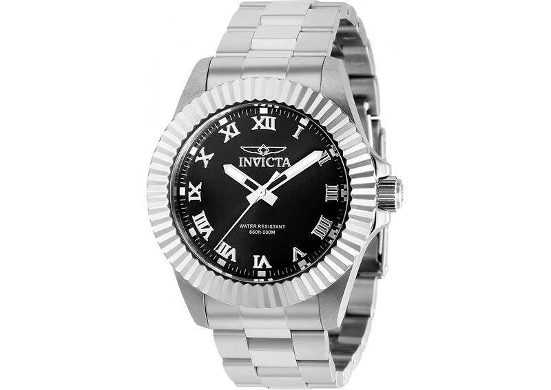 Invicta Men's 37404 Pro Diver Quartz 3 Hand Black Dial Watch